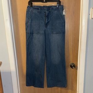 NWT Draper James Women's Medium Wash Wide Leg Jeans New Size 12